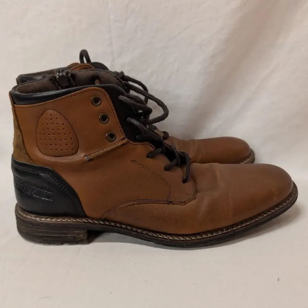 Bull Boxer Biltmore Men's Cognac and Black Chukka Boots Size 10